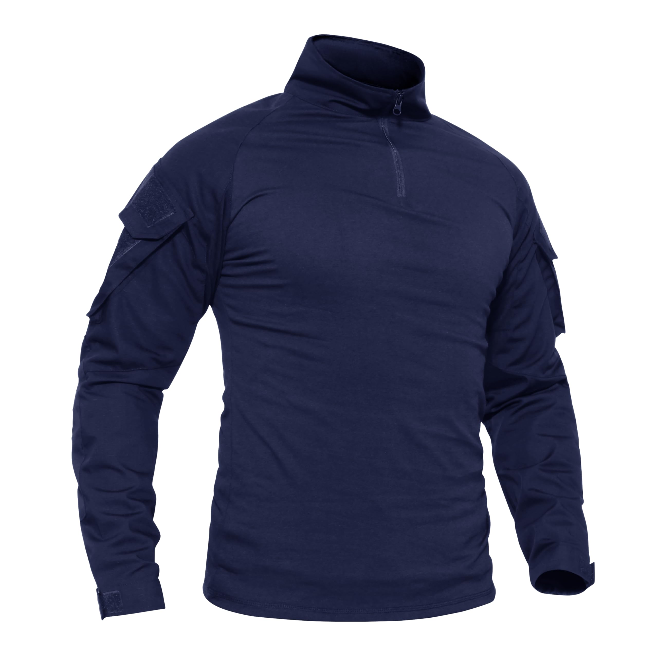 TACVASEN T-Shirt de Combat à Manches Longues T Shirt de Militaire pour Hommes avec Poches