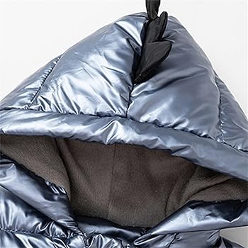 Amazon.com: Kids Girl Boy Metallic 3D Dinosaur Hooded Puffer
