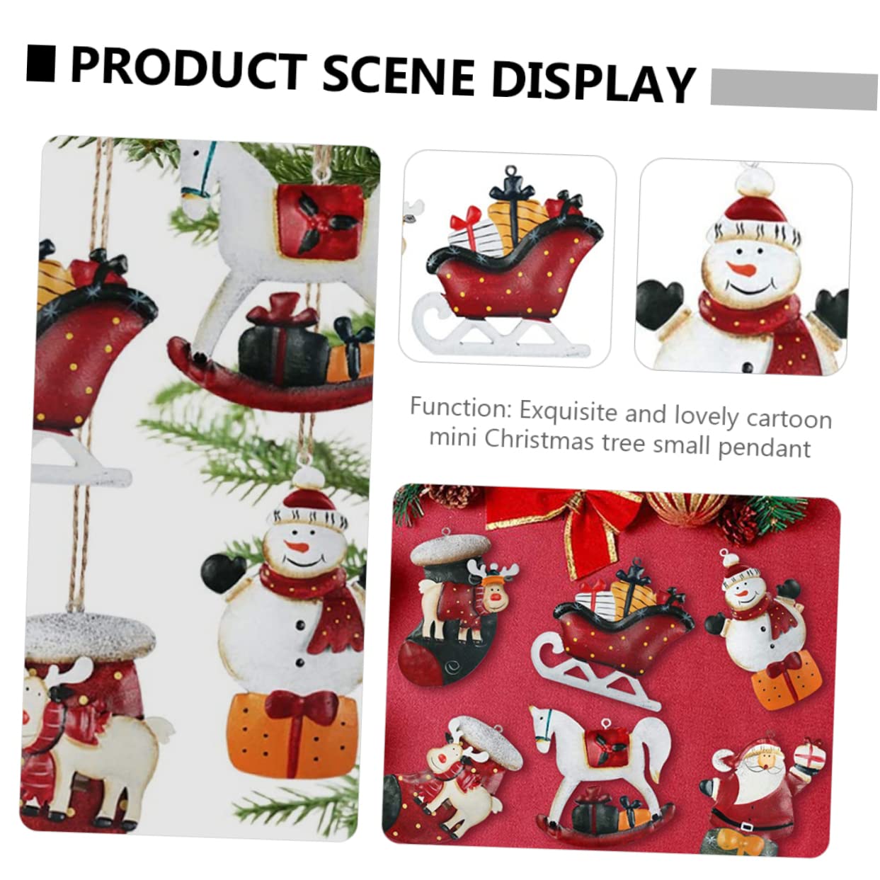 TOPBATHY 2 Sätze Weihnachtsschmuck Anhänger Weihnachts Figuren Weihnachtsfigur Weihnachtsbaum Hängende Verzierung Hängende Weihnachtsverzierung Aus Holz Hölzern Colorful 12 Stück * 2