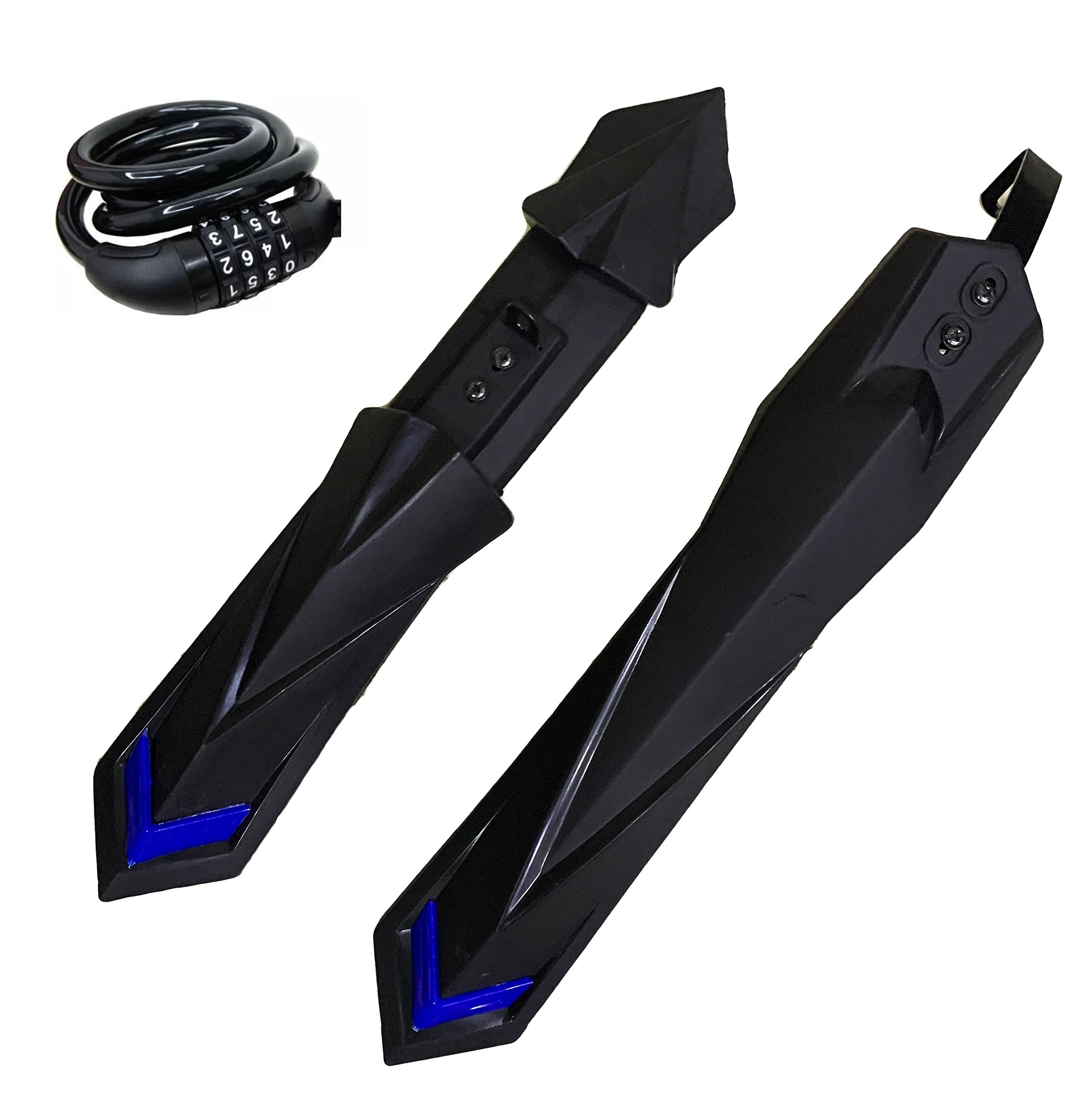 ABC Bicycle Front & Rear Mudguard Dual Tone with Long Patti Fitting + 1 Cycle Chain Lock (Blue) (B0BM7X933M) Amazon Price History, Amazon Price Tracker