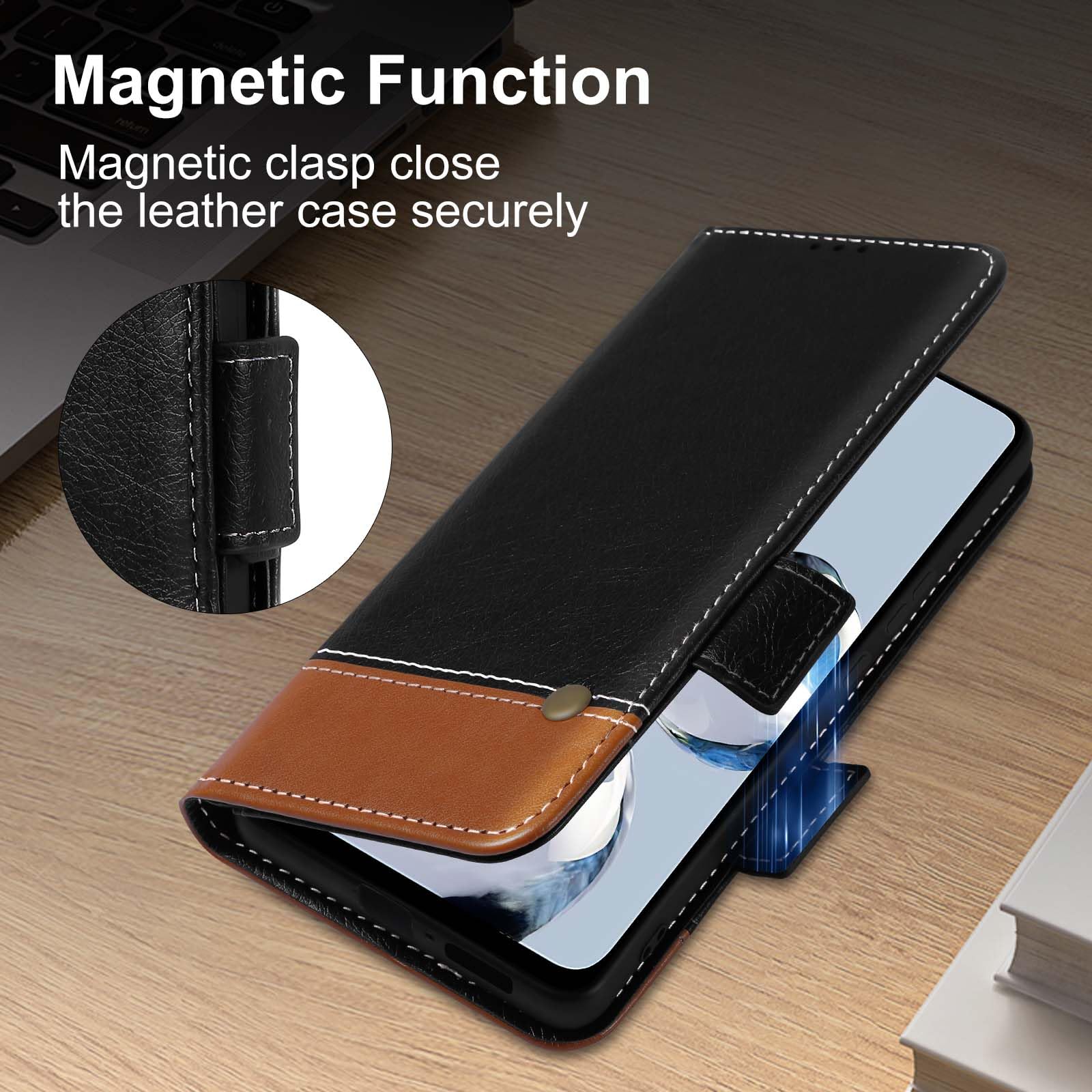 Flip Cover per Xiaomi12T/12T Pro/Redmi K50 Ultra/K50 Custodia Funzione Stand Chiusura Magnetica Custodia Libro Finta-Pelle Stile Vani Carte Multifunzione Portafoglio per Xiaomi12T,Gatto Invertito
