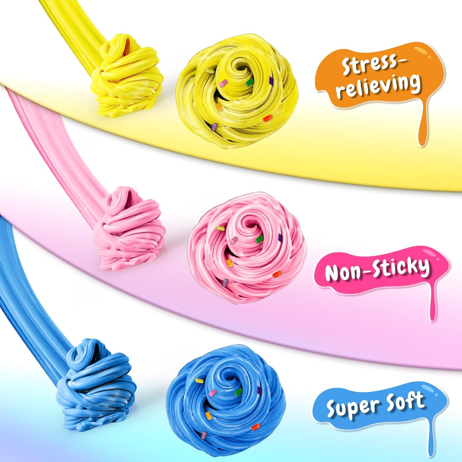 50 Pack Butter Slime Kit for Kids, Slime Toys for Boys & Girls, Scented DIY Slime Toy for Party Favor, Soft and Non-Sticky, Birthday Easter Gifts Prize for Girl Boys Kids 6 7 8 9 10 11 12