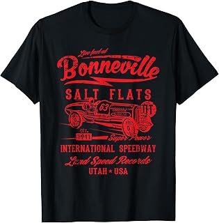 Bonneville Salt Flats Utah Speedway Distressed Design T-Shirt