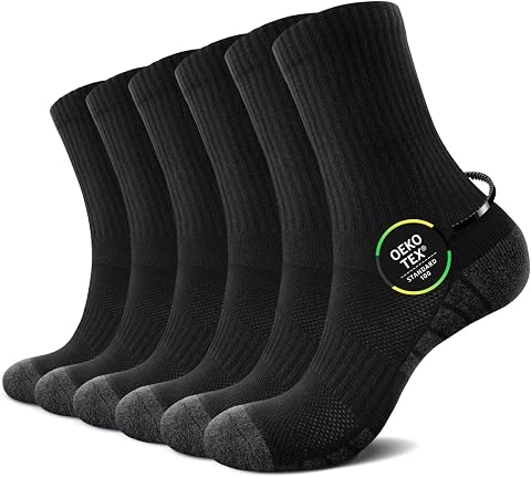 Mens Socks Womens Cotton Running Sports Socks Breathable 6/12 Pairs