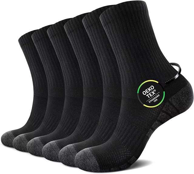 Mens Socks Womens Cotton Running Sports Socks Breathable 6/12 Pairs