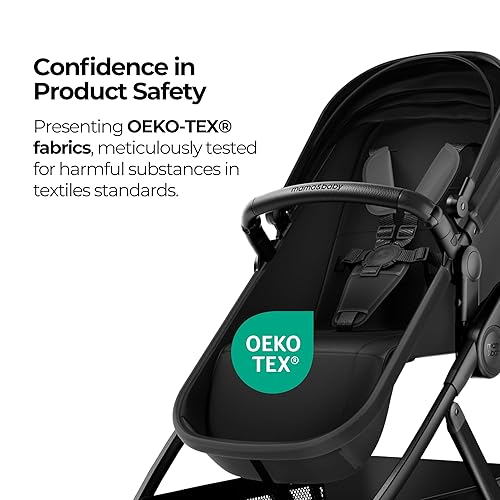 Miniatura 7 de MAMA & BABY Rovee - Cochecito de bebé 2 en 1, cochecito convertible para bebés y niños pequeños con asiento reversible, toldo grande UPF 50+,