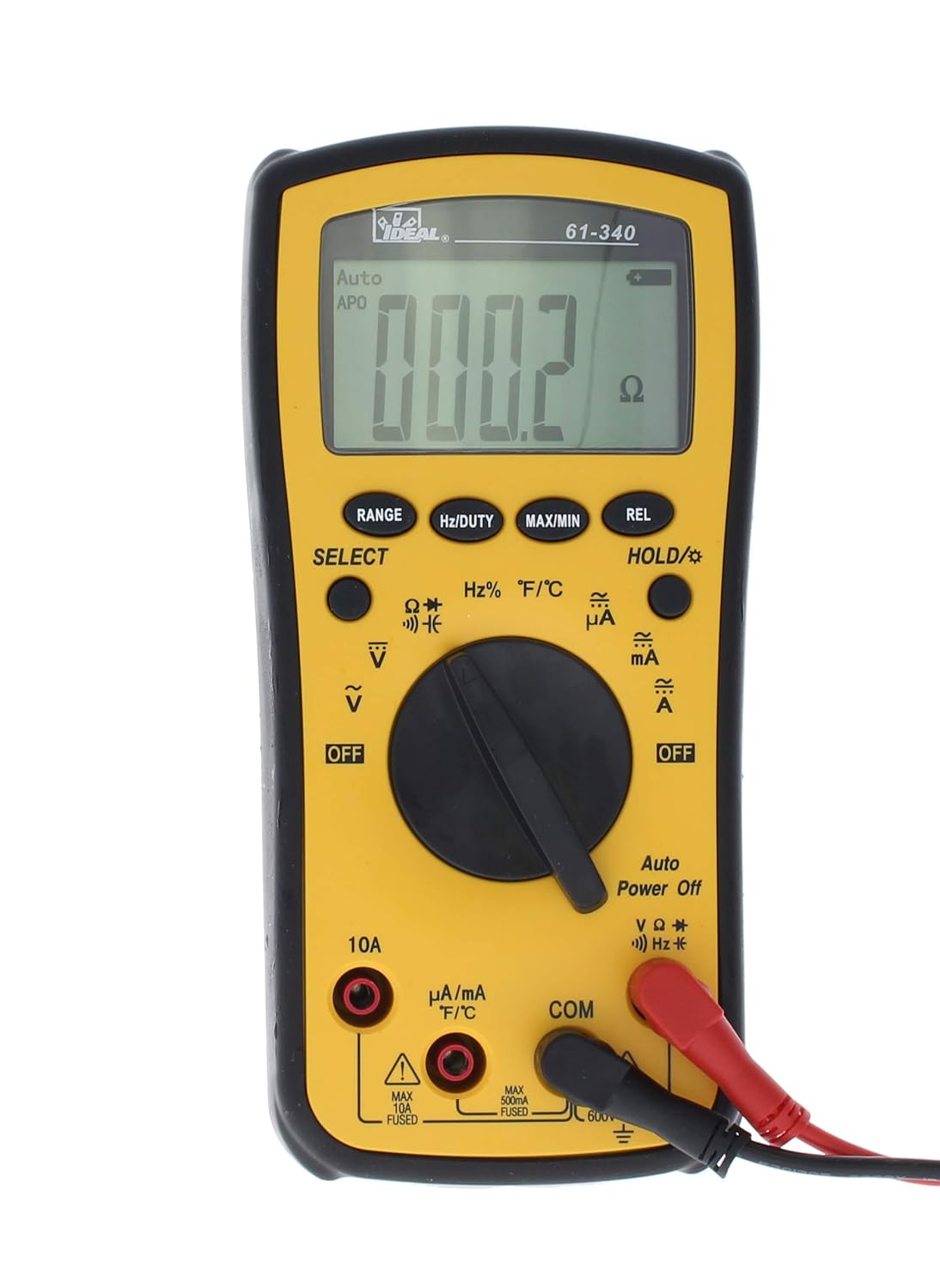 IDEAL INDUSTRIES INC. 61-340 Test-Pro Digital Multi-Meter with Temp, Cap, Hz, Backlight, CATIII for 600V