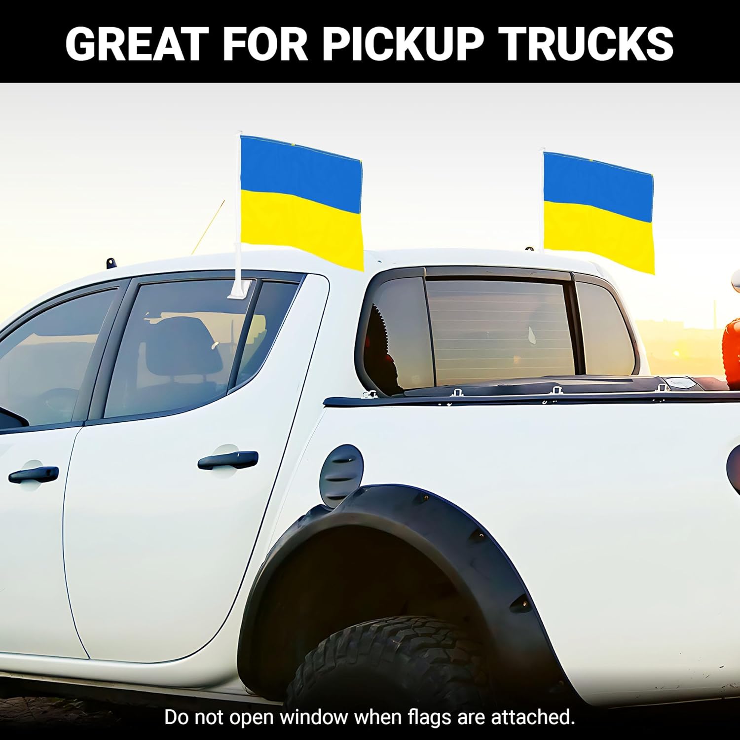 G128 2 Pack: Ukraine Ukrainian Car Flag | 11x17 In | Double LiteWeave Pro Series Double Sided Printed 150D Polyester | Flagpole Included | Perfect for Festival Celebrations, Parades