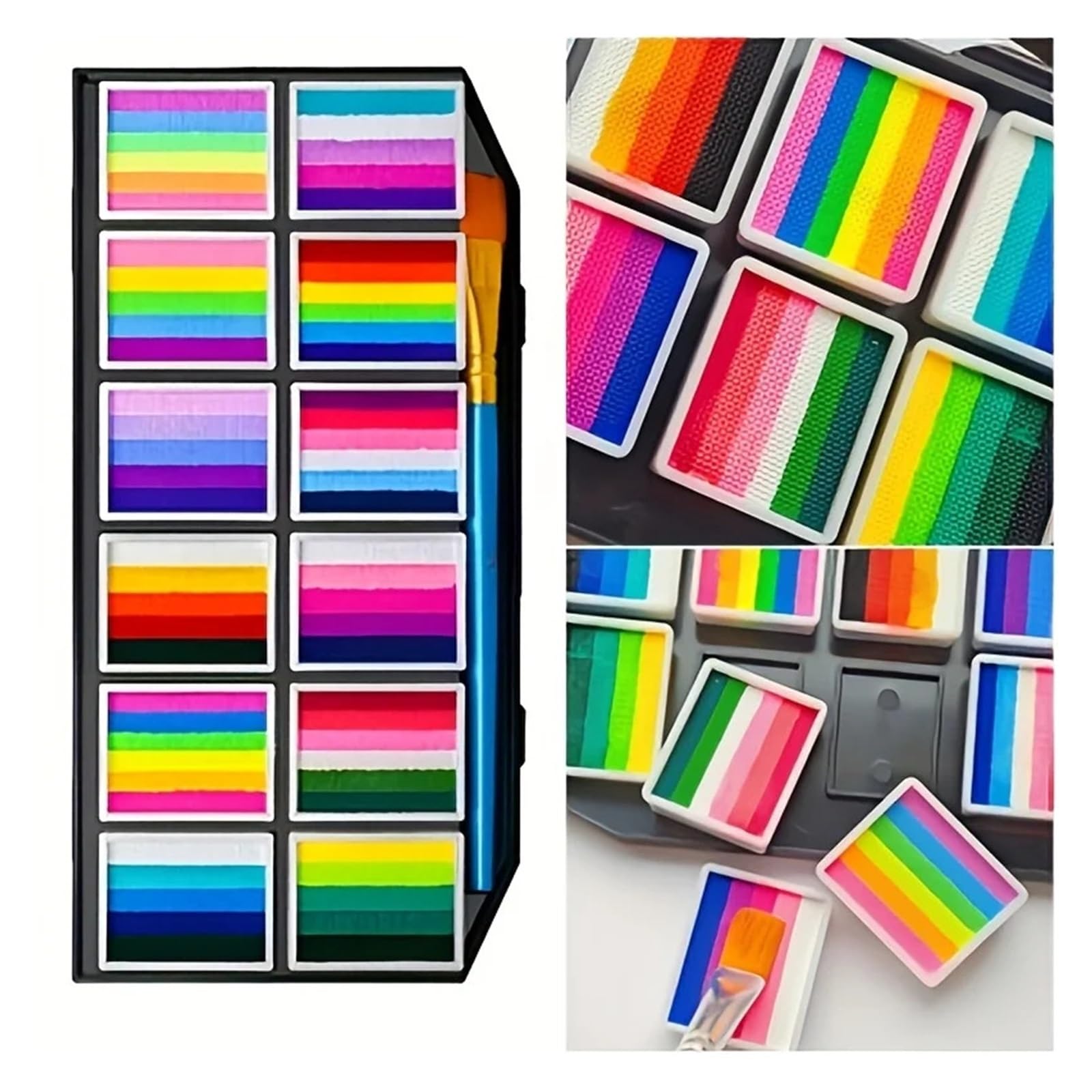 palette de peinture corporelle Palette de 65 couleurs pour le maquillage du visage et corps