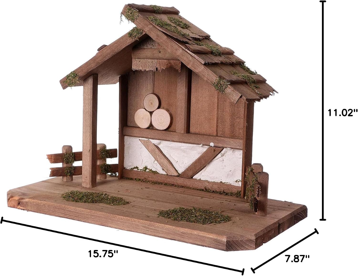 Holyart Mountain Stable in Wood 28x40x20 cm, for 12 cm Nativity