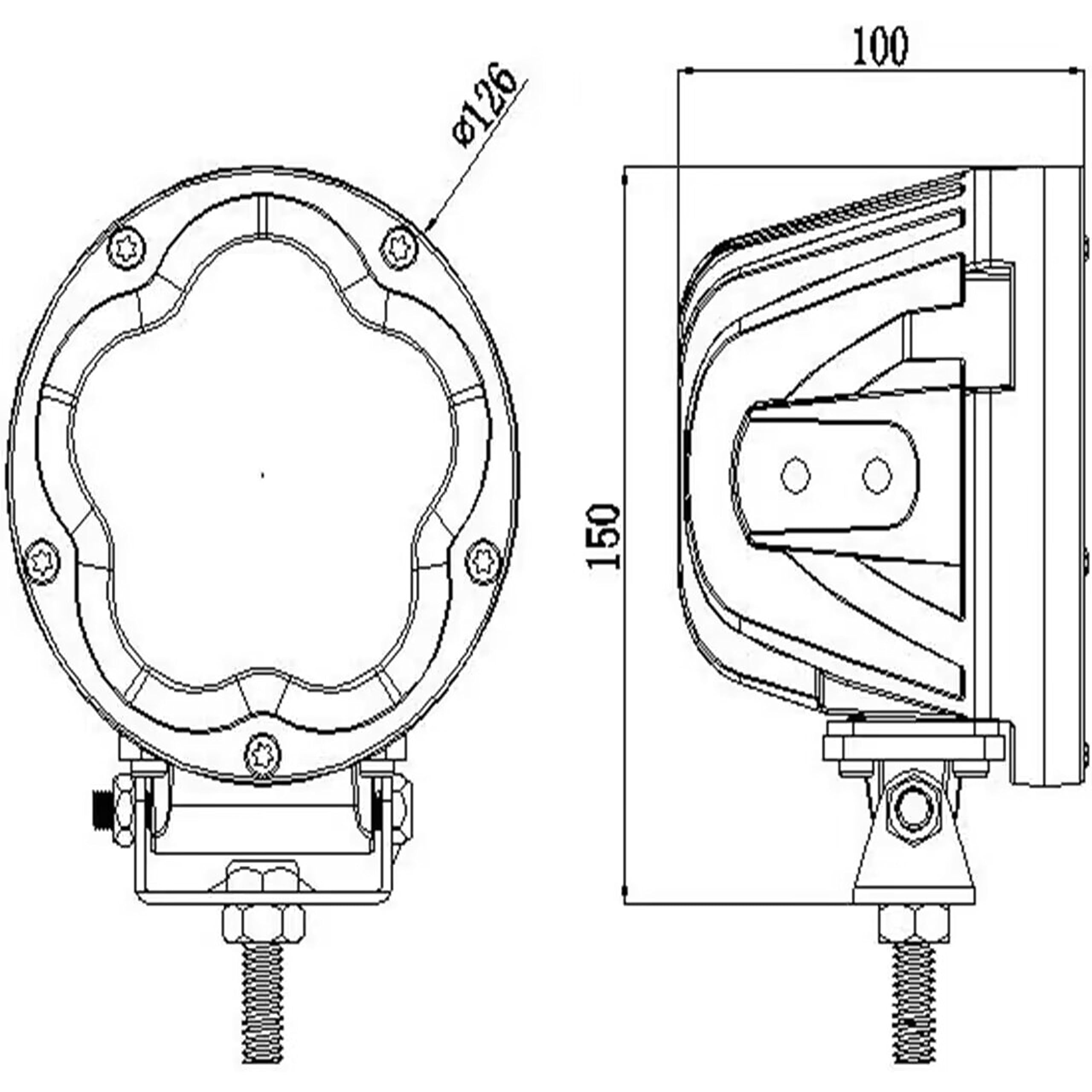 SXMA LED6506 5 * 5'' LED Work Light 2PCS 60W Led Off Road Bright Driving Fog Lights For Pickup Car Golf Cart SUV ATV UTV 4x4