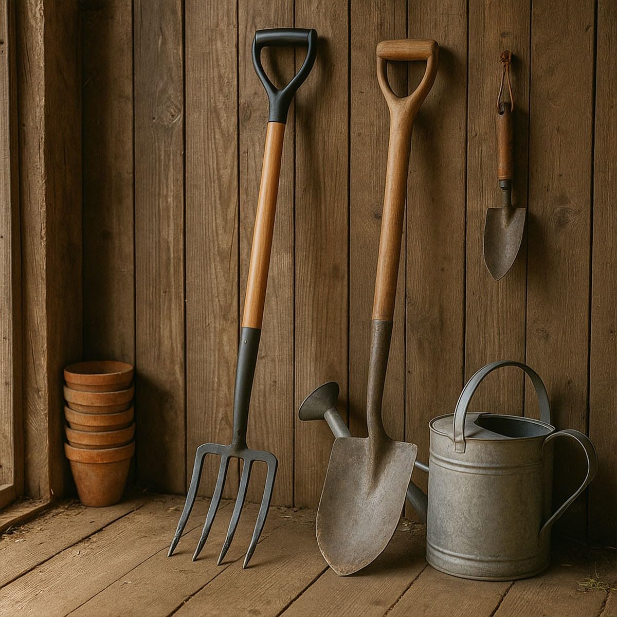 VITO - Fourche à Bêcher 4 Dents pour Sols Lourds & Caillouteux – Outil de Jardinage Idéal pour Aérer, Retourner la Terre & Décompacter – Manche Bois Poignée Y Ergonomique