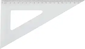 Esquadro, Acrimet, 60 Graus, Poliestireno, 21 cm, Transparente