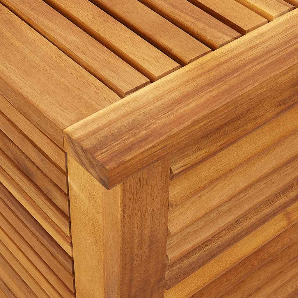 vidaXL Caja de Almacenaje de Jardín, Baúl con Tapa para Juguetes Cojines, Arcón de Ordenación, Mueble para Patio Terraza, Madera Maciza de Acacia