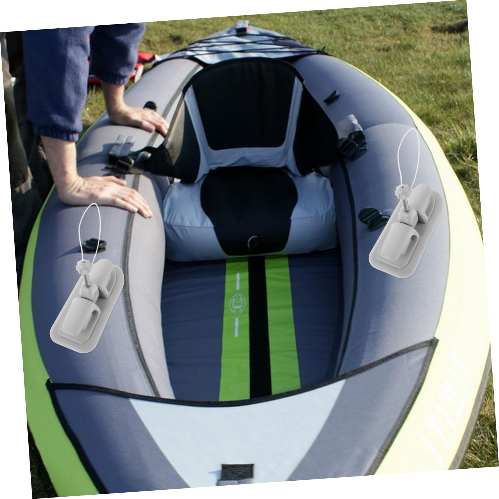 TOYANDONA 2 Stück Paddelhalter aus Aluminiumlegierung und PVC Verstellbare Ruderhalter für Kajak und Schlauchboote Robust und Langlebig Kompatibel mit Verschiedenen Ruderdesigns für