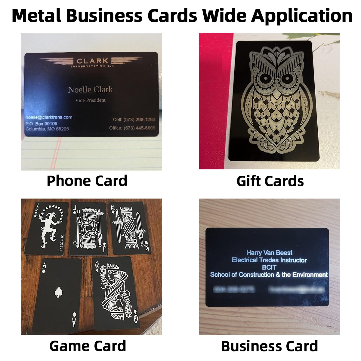 100Pcs Black Metal Business Cards - Blank Aluminum Cards For Laser Engraving (85x54mm, 0.21mm Thick), DIY Custom Name Cards-482722