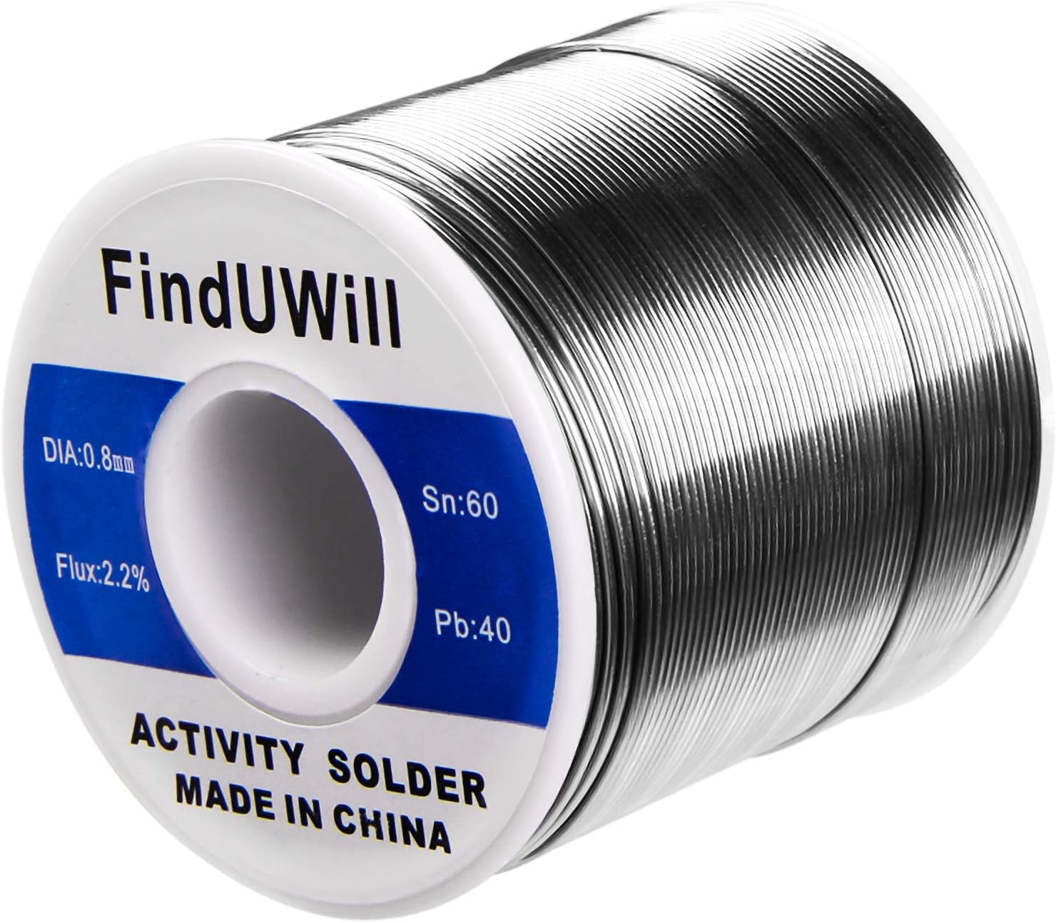 FindUWill Solder Roll, 60/40 Alloy, 0.031" Diameter,"44", 1.5", 1 lb, Tin Lead Solder Wire with Rosin for Electrical Soldering (0.031inch/0.8mm-1lb)
