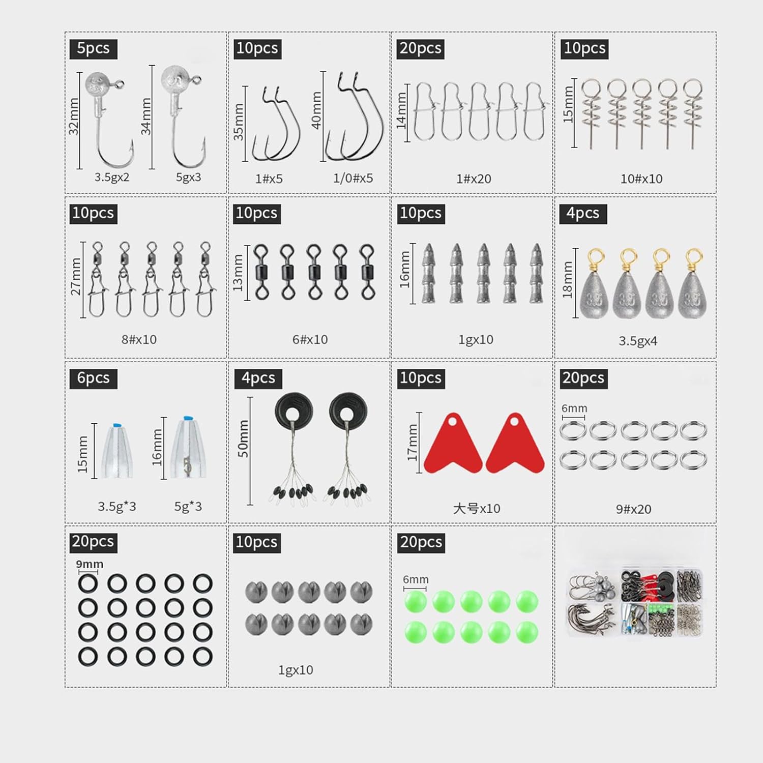 Fishing Pole Combo,2PCS 6.89ft Carbon Fiber Fishing Rods,Spinning Reels 170Pcs Worm Lure Kit Texas-Rigs-for-Bass Carrier Bag for Travel Freshwater - Image 4