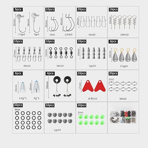 Miniatura 5 de Juego combinado de caña de pescar, 6.9 ft6.89 pies, 145 piezas, kit de accesorios de pesca, cañas plegables, carrete giratorio, carretes de alta