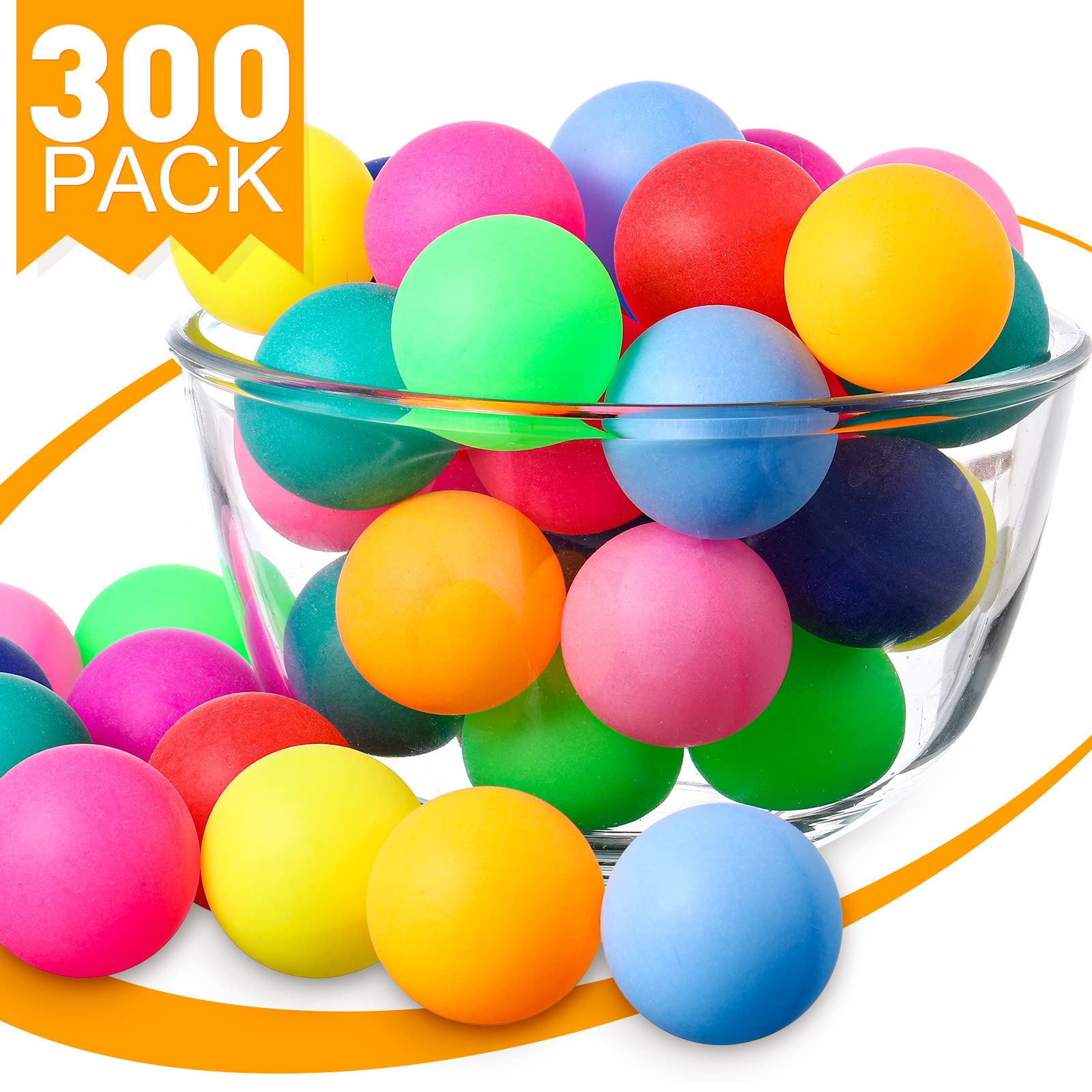 Paquete de 300 pelotas de tenis de mesa de 0.08 oz y 1.575 in para decoración de fiestas, entretenimiento, pelotas de tenis de mesa de plástico para juegos, artes, actividades deportivas 2