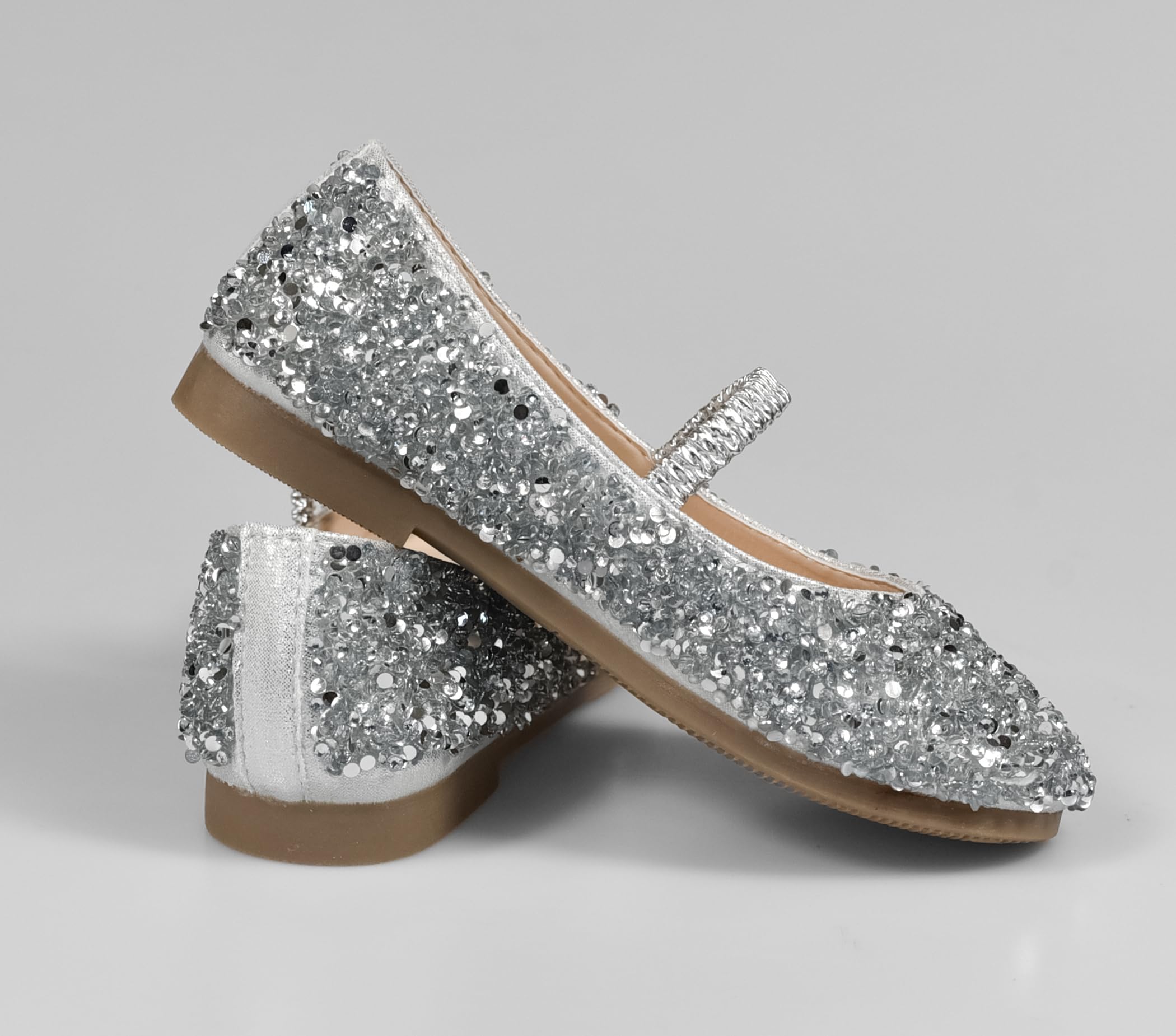 Scarpe Principessa Bambina Bimba Glitterate per Ragazza, Scarpe con Paillettes Eleganti