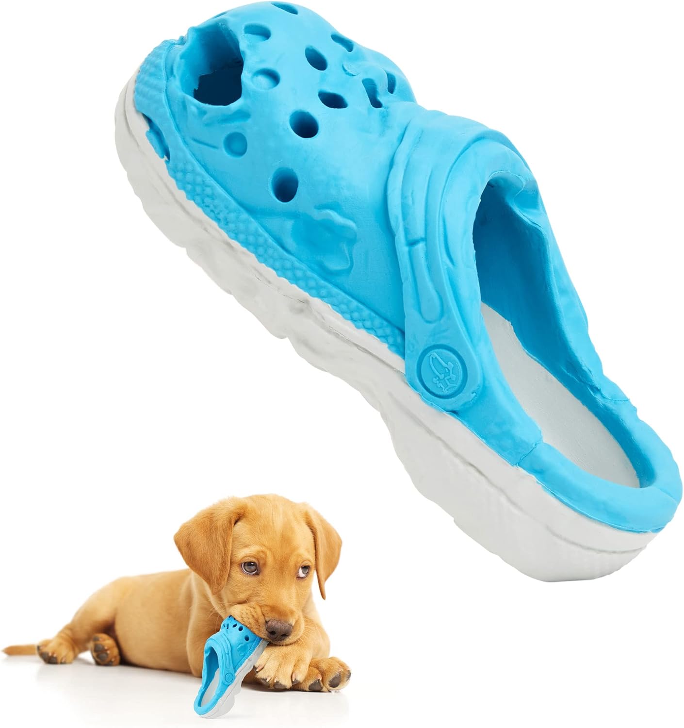 T&P Durable Rubber Dog Toy Sandal, Hard Rubber for Aggressive Chewers