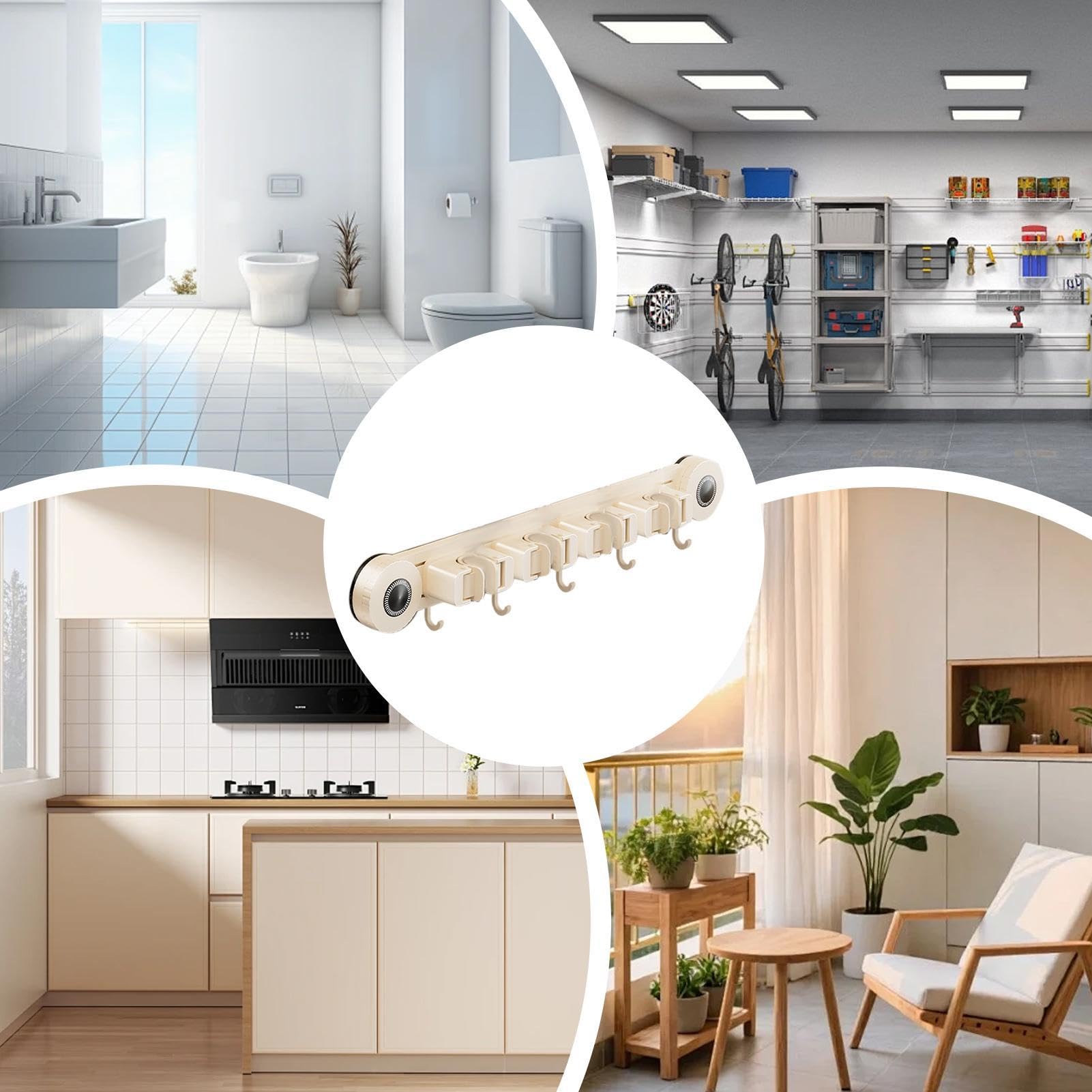 Porta Scope E Resistenti Supporti Multiuso Con Impieghi Pesanti | Supporti Per Attrezzi Da Pulizia Domestica Adatto A Casa Dormitorio Ufficio Camera Da Soggiorno Bagno