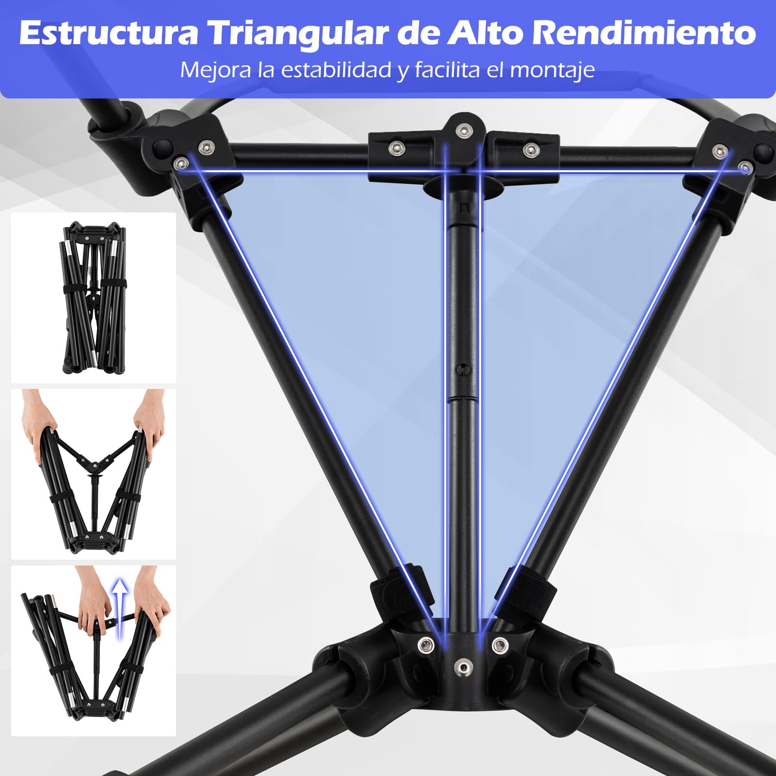 COSTWAY Silla Camping Plegable, Respaldo Alto con Almohada, Ultra Ligera con Bolsa de Transporte, Silla Playa Plegable Ligera, Camping, Campismo, Picnics, Pesca, 60 x 83 x 99 cm, Carga 150kg