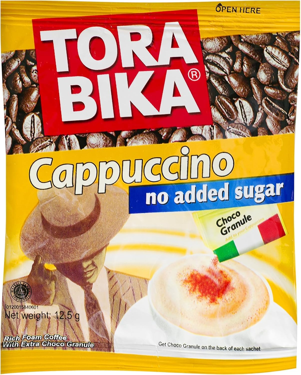 Tora Bika Cappuccino Instant Coffee, No Added Sugar, 10 x 12.5g 2