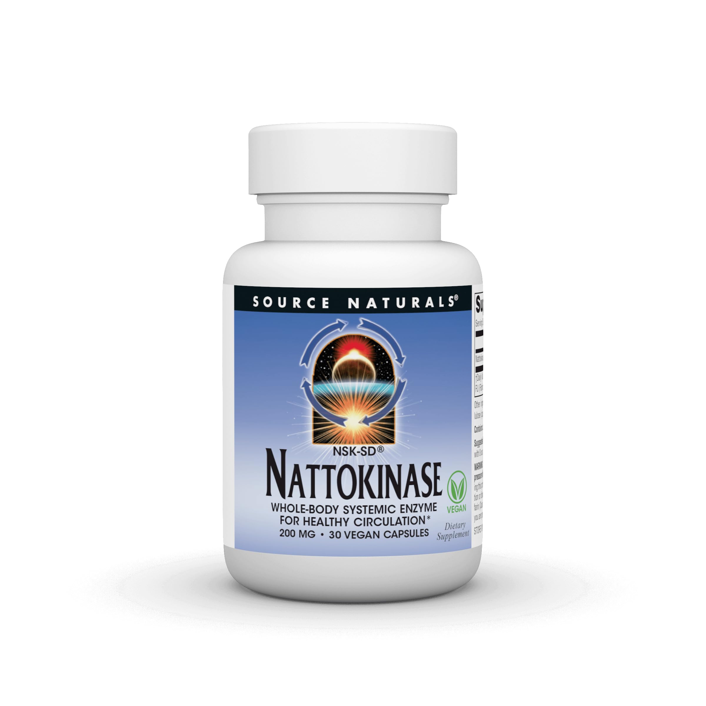Source Naturals NSK-SD, Nattokinase, 200 mg - 30 Vegan Capsules 30 Count (Pack of 1)