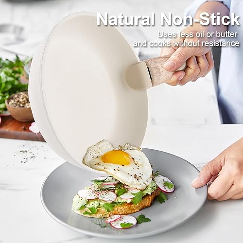 Miniatura 3 de Juego de utensilios de cocina antiadherentes, juego de ollas y sartenes apilables con mango desmontable, utensilios de cocina de granito, mango