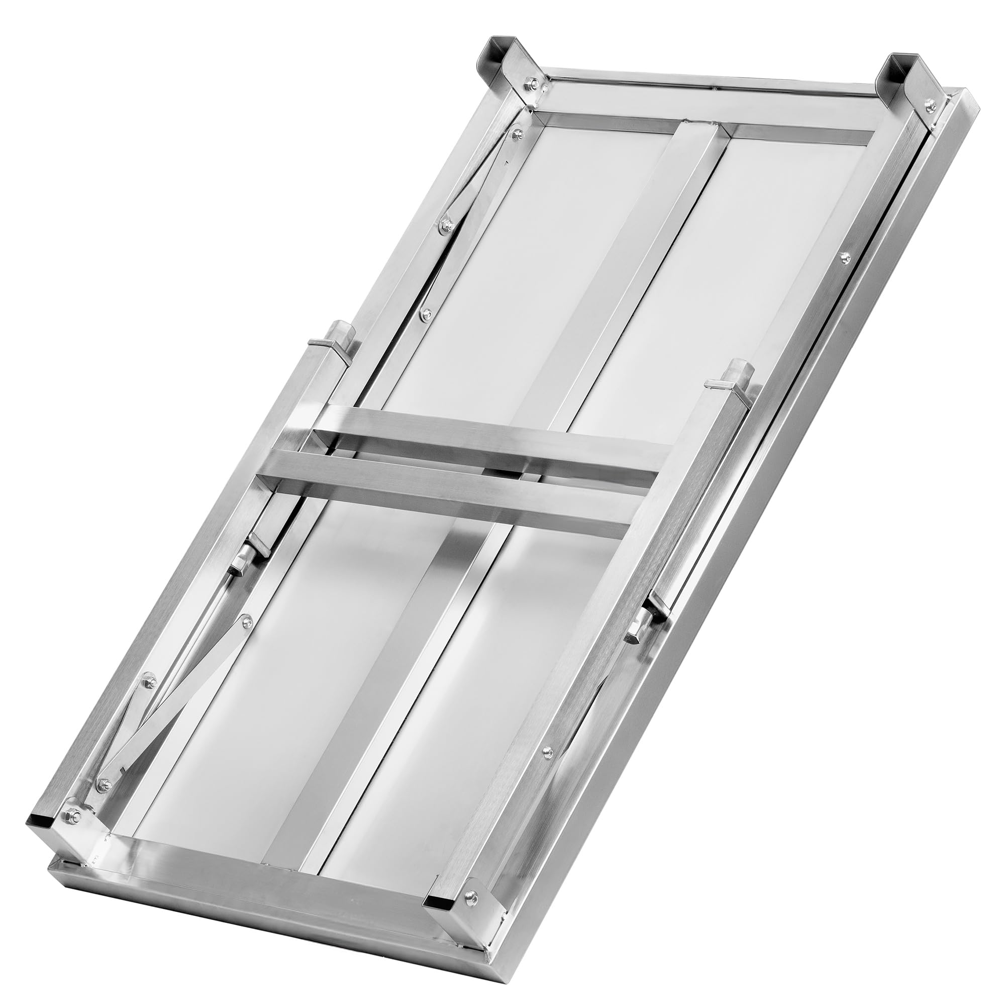 Mahlzeit Edelstahltisch 120 x 70 x 80 cm | Arbeitstisch, Küchentisch, Edelstahl Zubereitungstisch | Gastronomietisch klappbar, Klapptisch, Serviertisch | Tisch für Küche und Gastronomie