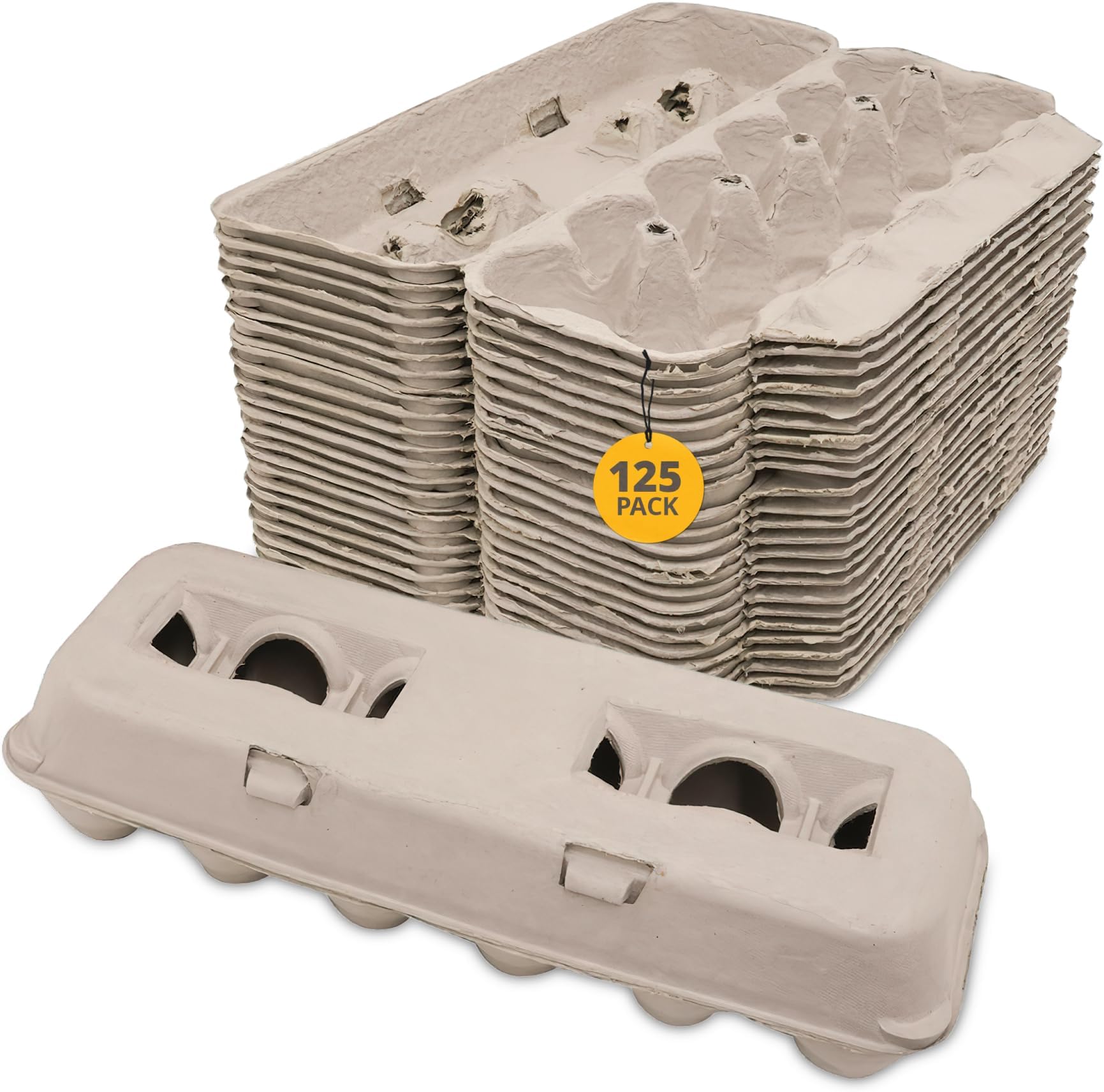 - Stromberg's Large Blank Egg Cartons, Bulk Pack for Large Eggs, Perfect for Custom Branding, Safe & Secure Egg Storage, Convenient Stacking for Easy Transport, 125 Pack