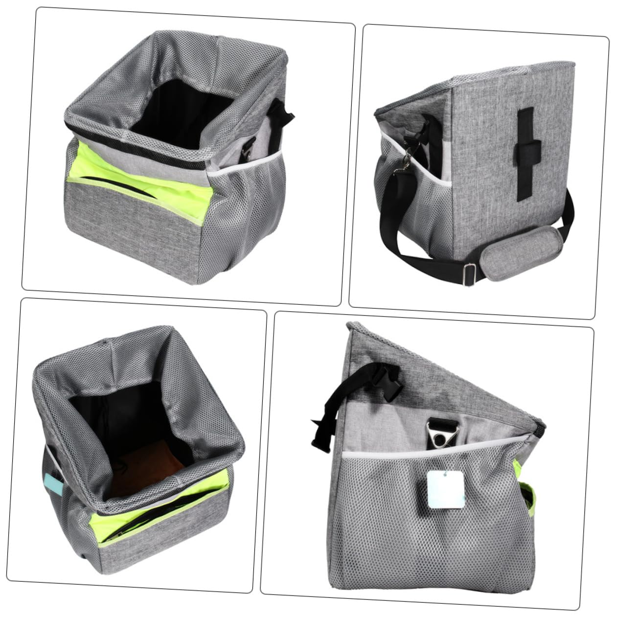 BESPORTBLE Collapsible Pet Bike Basket Soft Dog Carrier Oxford Cloth Front Handle Mesh Liner Large Capacity