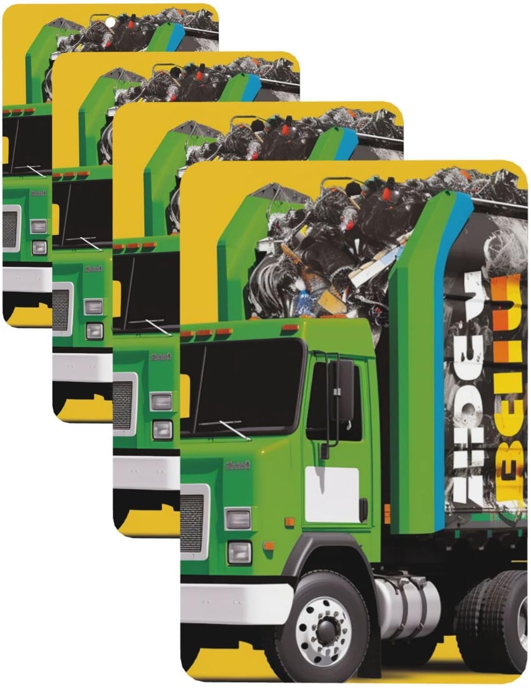 Car Air Fresheners I Love Garbage Trucks Hanging Scented Cards For Car 4 Pcs Hanging Air Freshener Fragrance Scented Cards Car Aromatherapy Tablets For Car Rearview Mirror Bedroom Bathroom