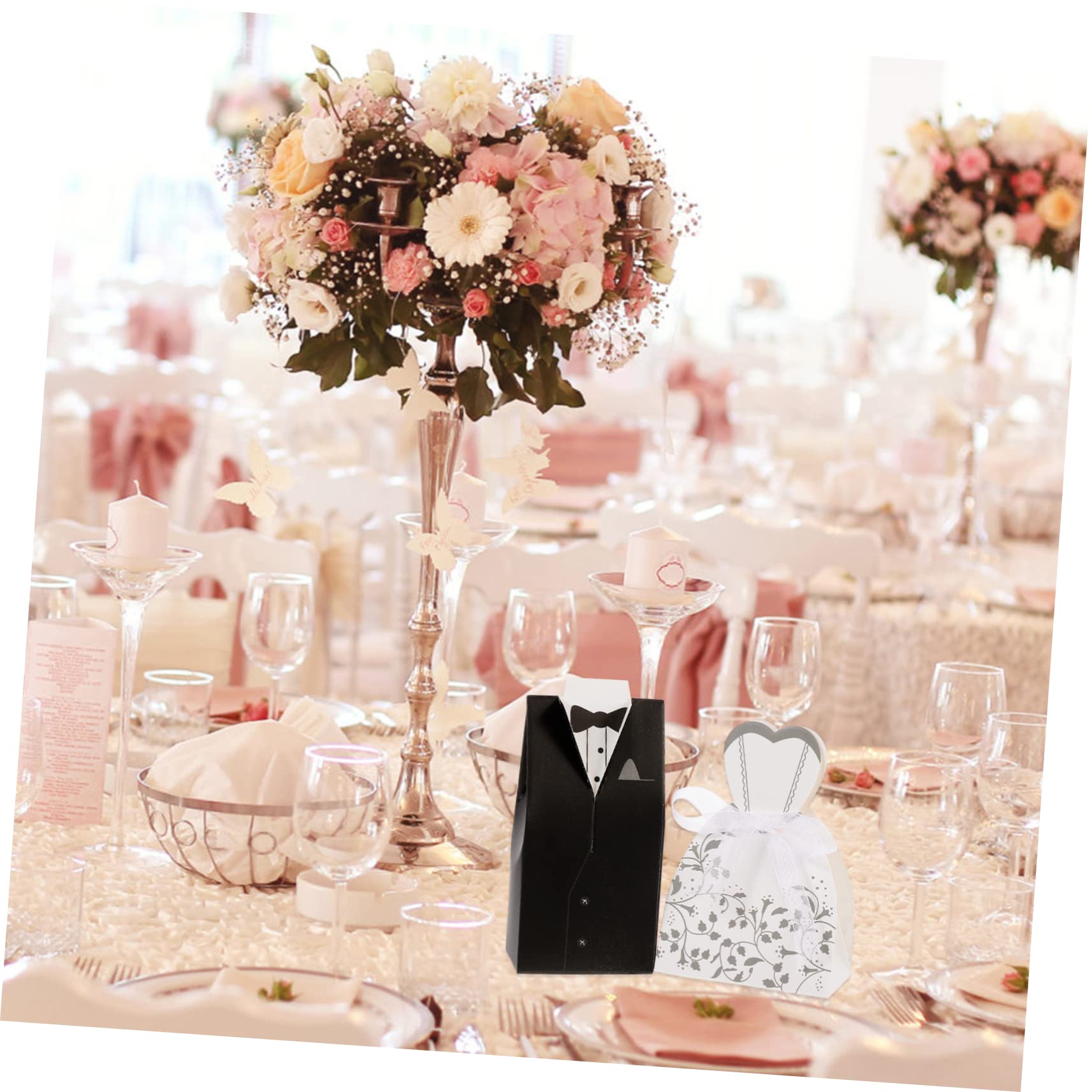 100pezzi Scatole Decorativi Per Matrimonio Di Scatole Per Dolci Eleganti Contenitori Per Regali e Confetti Facili Da Assemblare e Sicuri Da Usare Per Cerimonie e Festività
