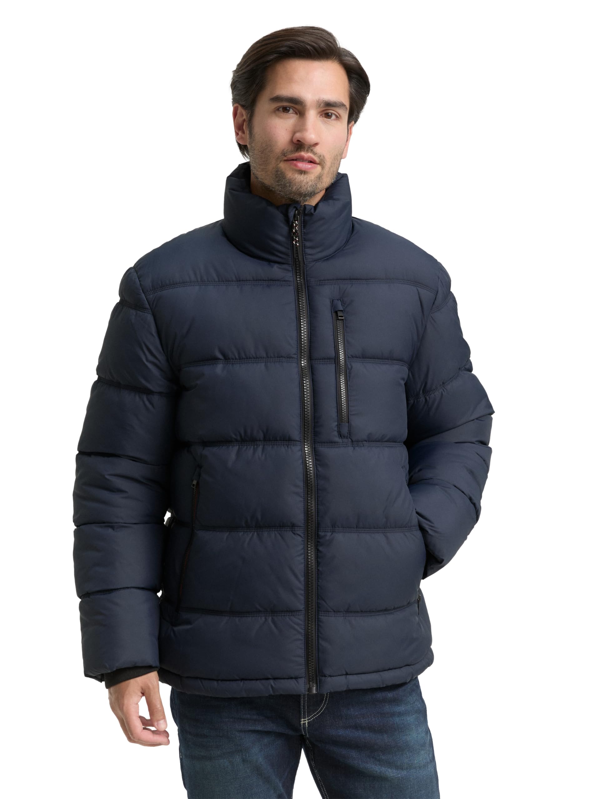 Tom Tailor Herren Puffer-Jacke aus wasserabweisendem Material