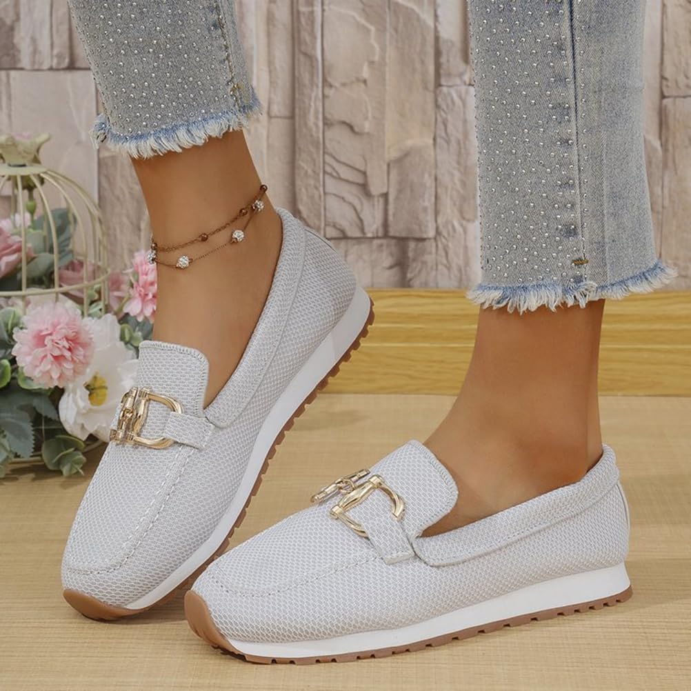 shownicer Mocassins Femme Loafers Plates Chaussures Slip-on Confortables à Enfiler