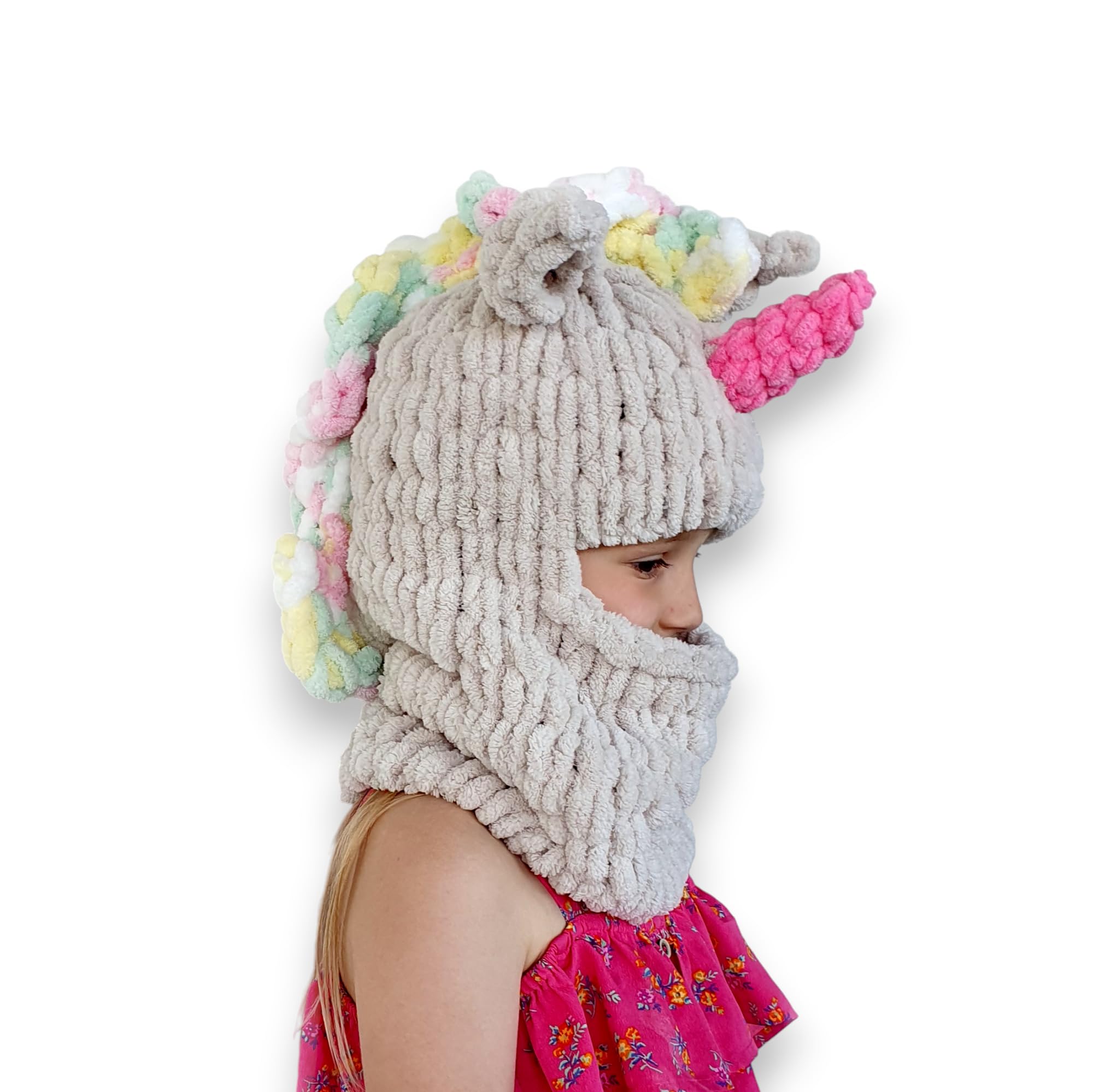 Unicorn Balaclava Ski Mask Snowboard Hat Winter Sports Must-Have Animal Head Festival Outfit for Skier