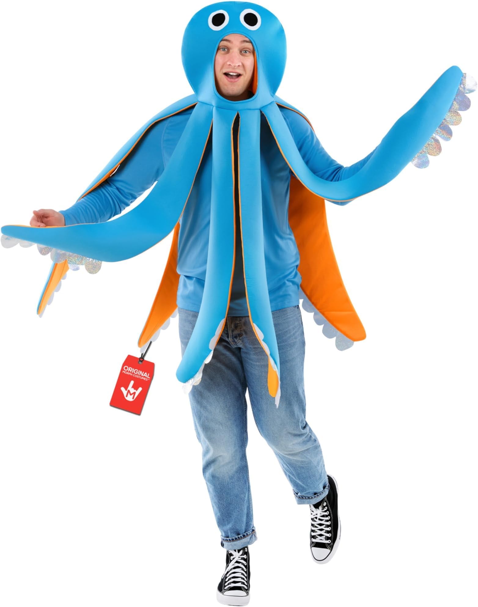 Fun Shack Octopus Costume for Adults, Under The Sea Sea Creature Outfit for Men and Women, Halloween Costumes Adult Women