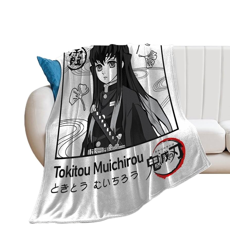 Amazon｜毛布 鬼滅の刃 時透無一郎 霞柱 ブランケット ひざ掛け