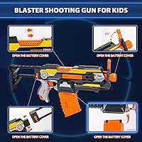 Vista 4 de Pistola de juguete automática, lanzadores de espuma eléctrica y pistolas de juguete con 40 balas, juguetes para niños de 6, 7, 8, 9+ años, gran