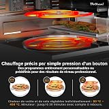 Electric Pizza Oven with Pizza Stone and Pizza Shovel – 450 °C for Crispy Stone Oven Pizza in 2 Minutes – 1700 W, Timer, Interior Lighting and Viewing Window – Professional Pizza Maker (GREY) - 6