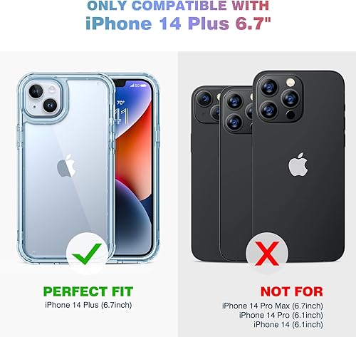 Miniatura 707 de Diaclara - Funda diseñada para iPhone 14 Pro Max, resistente, de cuerpo completo, con protector de pantalla sensible al tacto y antiarañazos + Blanco