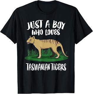 Just A Boy Who Loves Tasmanian Tigers Gift T-Shirt