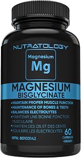 Magnesium Bisglycinate - Relaxes Muscles, Improves Sleep Quality, Enhances Bone Density, Balances Electrolyte Levels, Maintains Proper Muscle Functions - 60 Capsules - 250MG Per Capsule