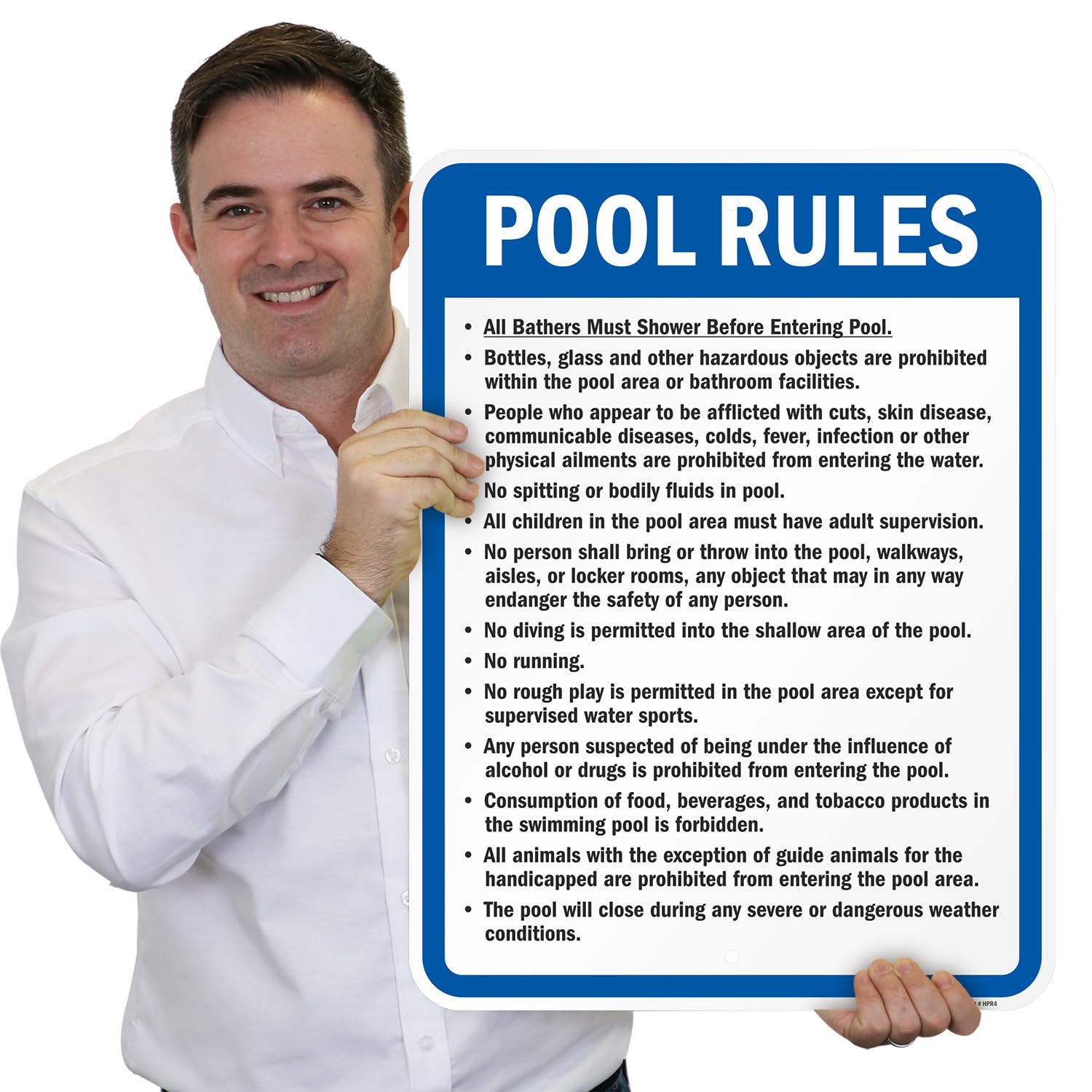 Blulu No Diving Pool Warnschild – Reflektierendes Aluminium-Schild, Für Pool-Sicherheit Im Außenbereich (4 Stück, Rot/schwarz/weiß)