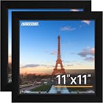 FIXSMITH 8x10 Picture Frame Set of 2, Black, HD Plexiglass, Multi Picture Frames Collage for Tabletop or Wall Display