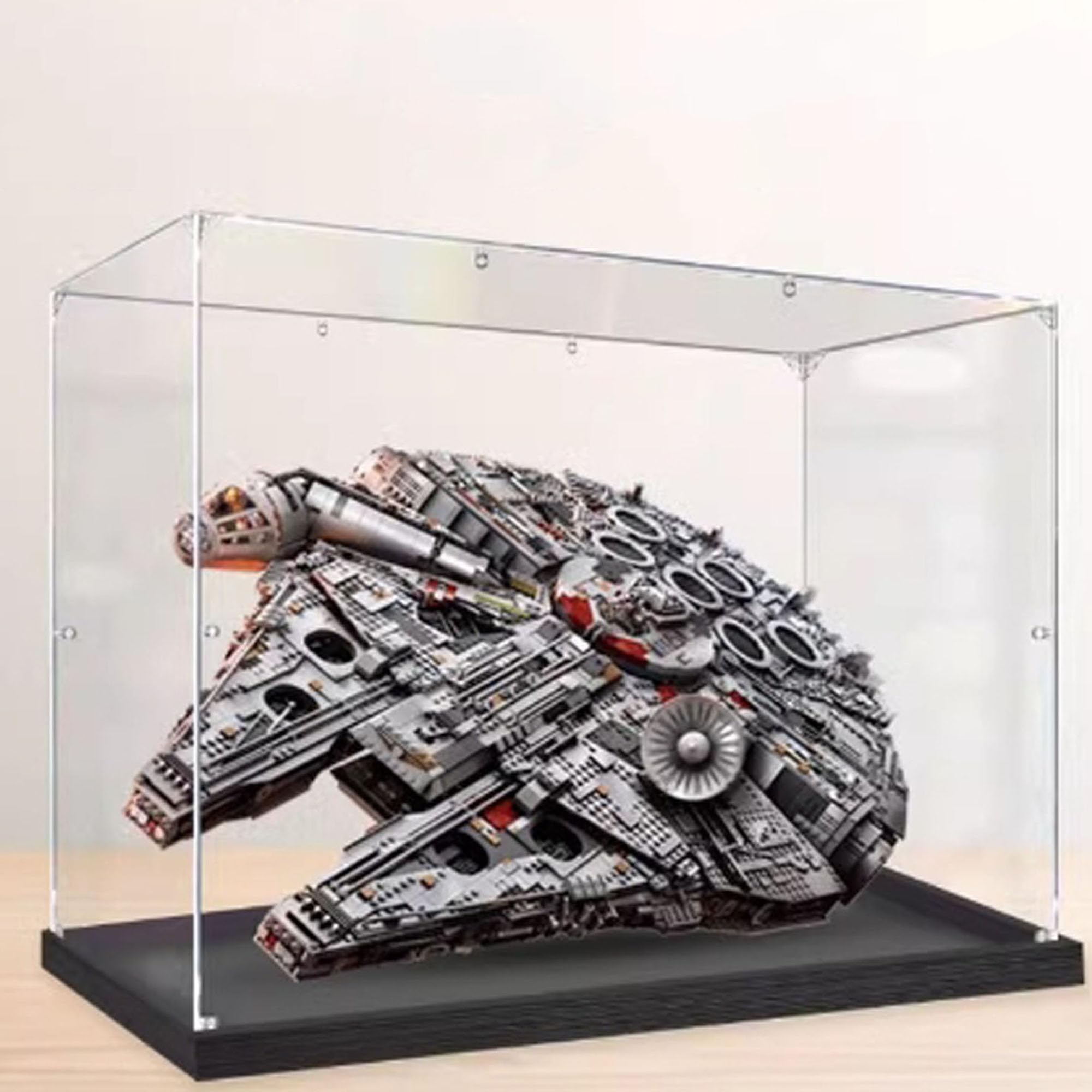 Ddxmml Clear Acrylic Display Case For Lego 75192 Millennium Falcon Model, 34.6 X 15.3 Inches