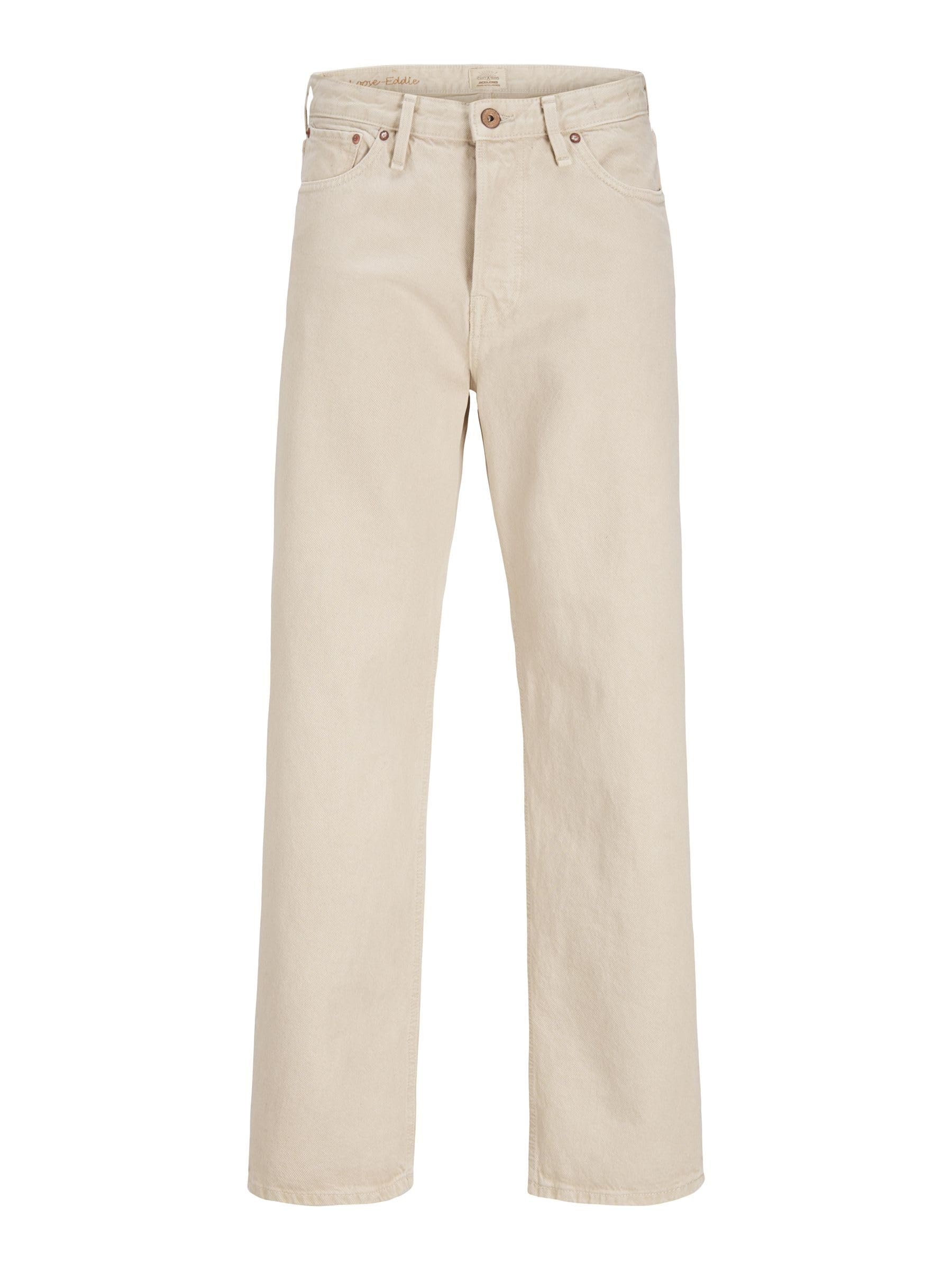 JACK & JONES Male Men's Loose Fit Jeans Stonewash | High Rise, Classic Closure | Comfortable & Durable